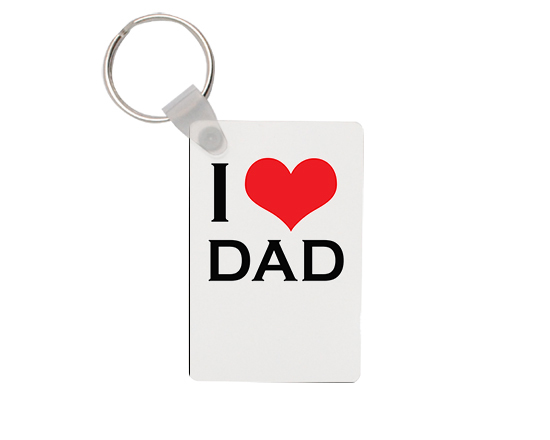 Portachiavi in Masonite Rettangolare Love dad