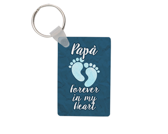 Portachiavi rettangolare con grafica per il papà