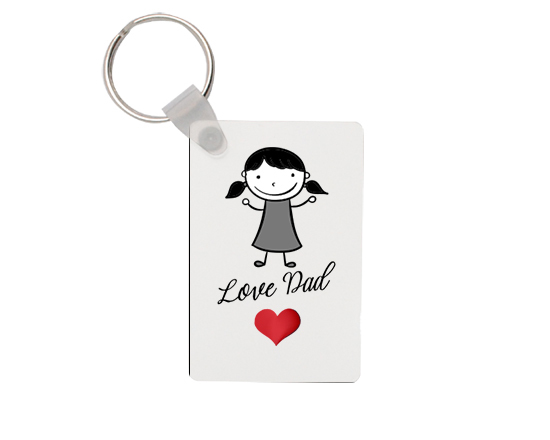 Portachiavi rettangolare con la piccola bimba