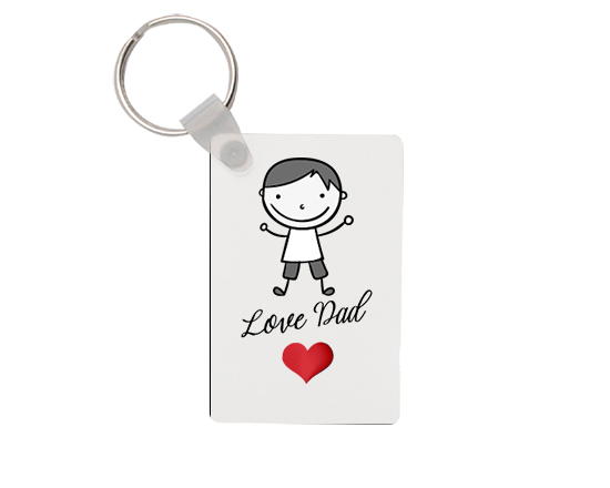 Portachiavi rettangolare con grafica con il bimbo