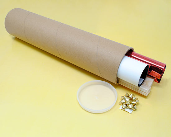 poster con listelli spedito in tubo con confezione regalo