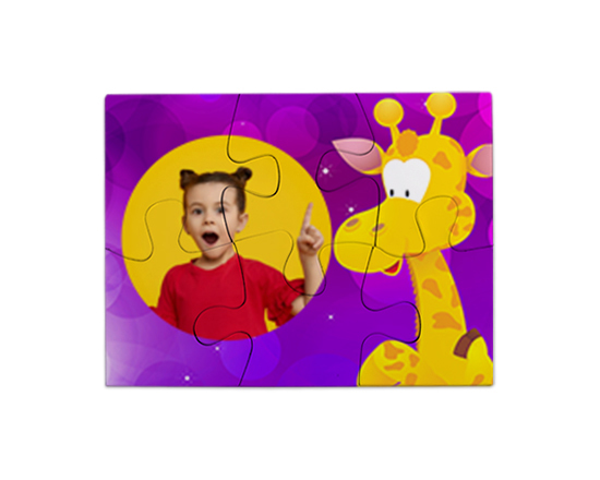 La grafica con giraffa per il puzzle magnetico