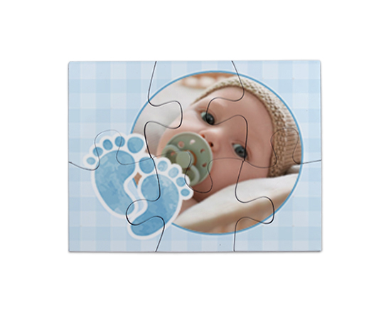 Puzzle magnetici rettangolari piedini azzurri