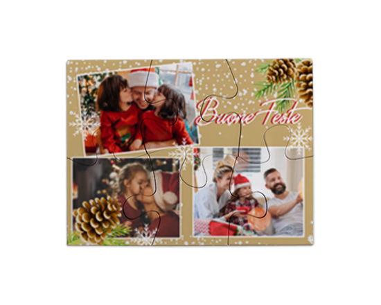 Puzzle Magnetici Rettangolari Pigne natalizie