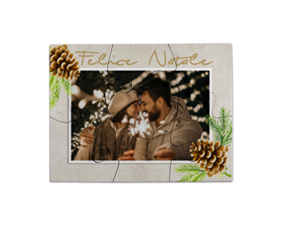 Puzzle Magnetici Rettangolari Felice Natale con foto