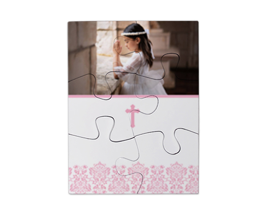 Puzzle Magnetici con croce rosa e foto