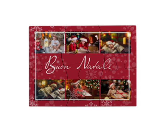 Puzzle Magnetici Rettangolari Red Christmas