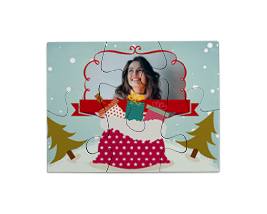 Grafica natale  su puzzle magnetico rettangolare
