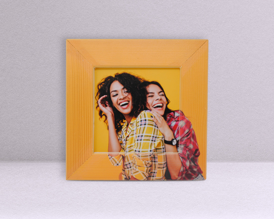 Quadretto legno e carta fotografica personalizzato con foto