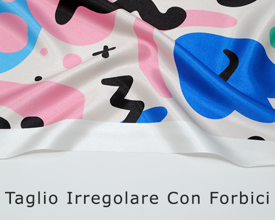 Raso con taglio irregolare con forbici