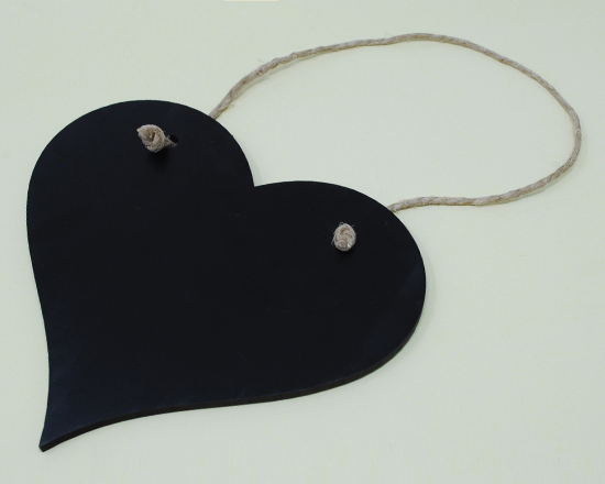 Targa a cuore in legno retro