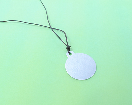 Ciondolo tondo personalizzato con stampa