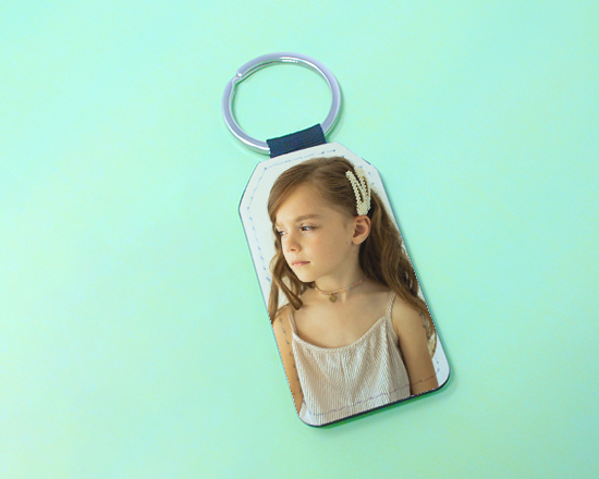 Portachiavi pelle con foto