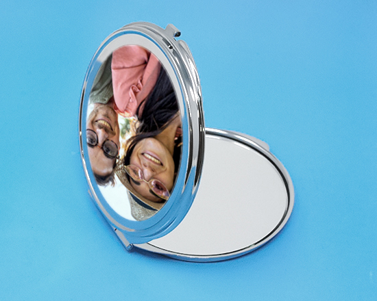 crea specchietto tondo personalizzato con foto