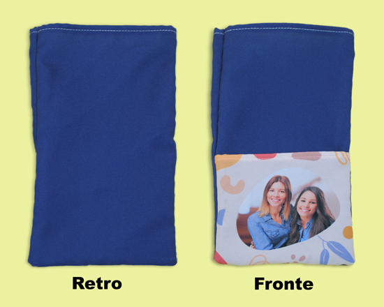 Portaposate in stoffa personalizzato fronte retro