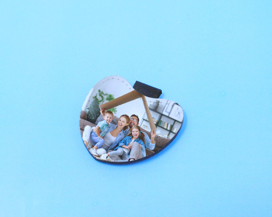 portachiavi in pelle cuore