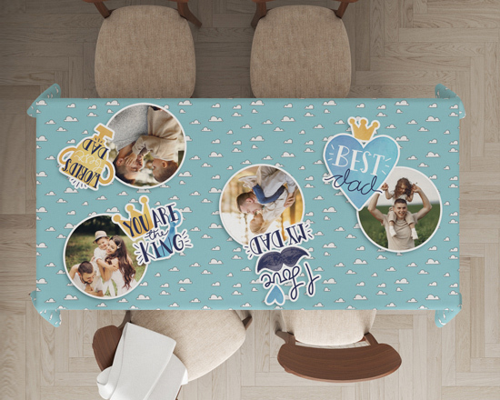 Personalizza le coperte rettagolari con grafiche collage