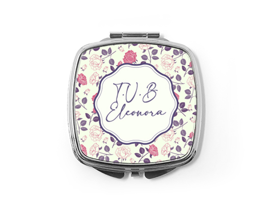 Trama con rose per lo specchietto quadrato