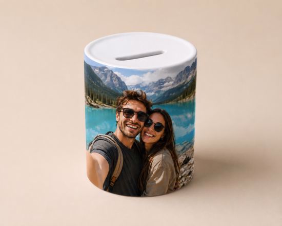 salvadanaio personalizzato con foto