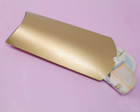 scatolina per presina in juta personalizzata