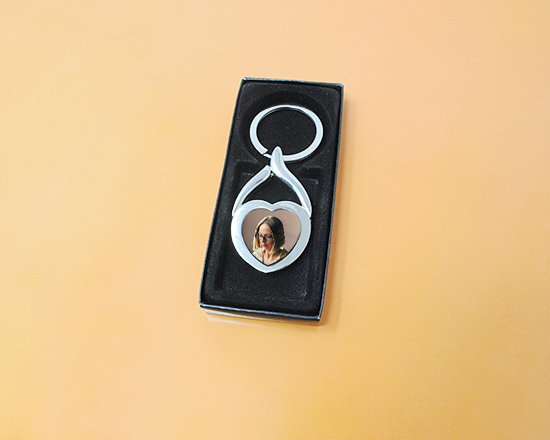 portachiavi cuore con scatolina