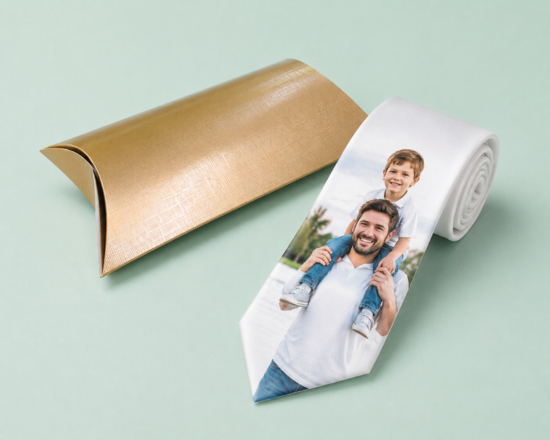 cravatta personalizzata con scatolina regalo