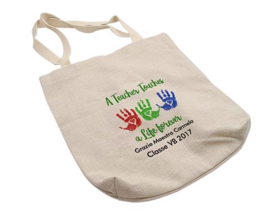 shopper in juta impronte bimbi