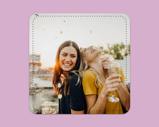 sottobicchiere in pelle con foto