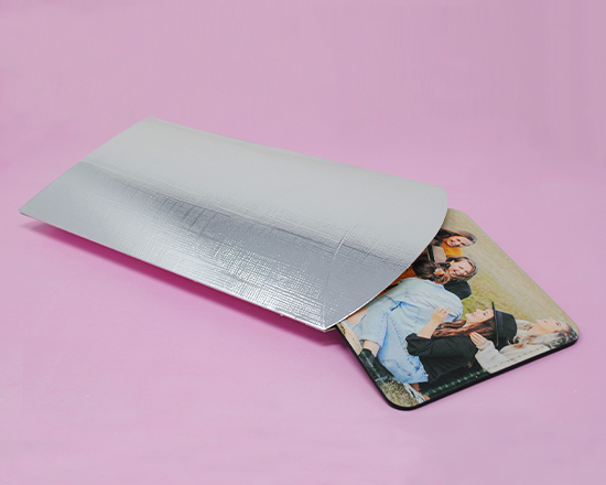 Sottobicchiere in pelle personalizzato con scatolina regalo