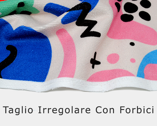 Stampa su spugna con taglio irregolare