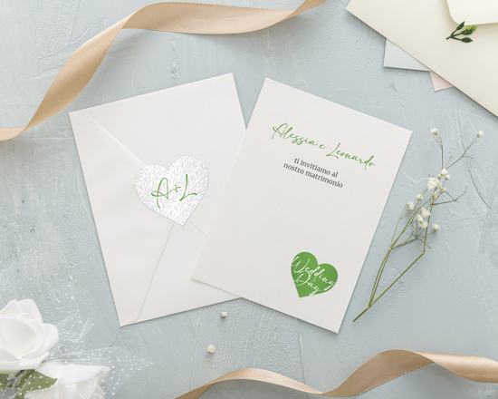 Adesivo cuore personalizzato come chiudilettera