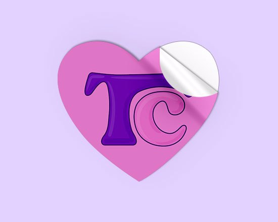 Adesivo cuore piccolo personalizzato con logo