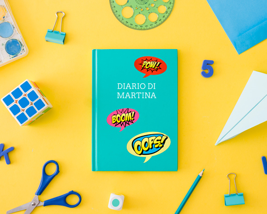 Adesivi fumetto grandi per personalizzare il tuo diario