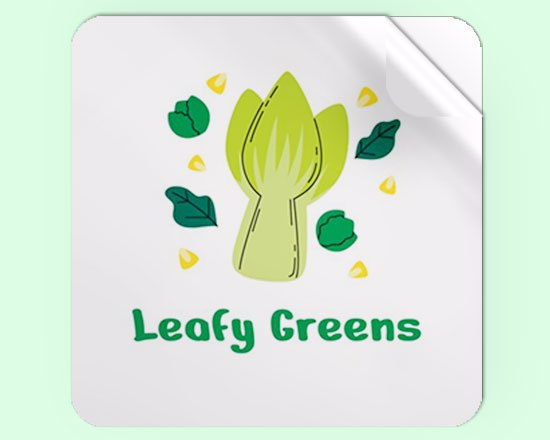 Adesivi quadrati grandi personalizzati con logo