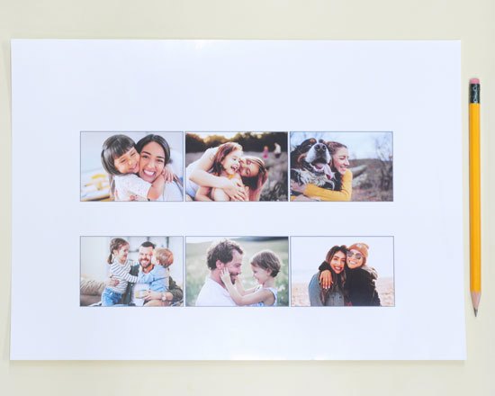 Foglio adesivo pet con 6 stickers rettangolari grandi personalizzati