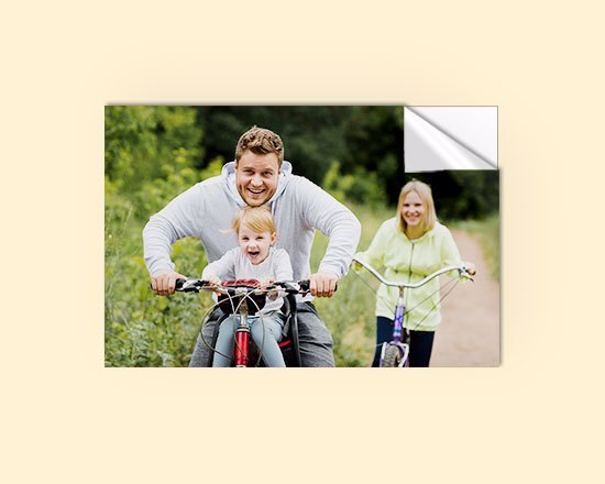 Adesivo rettangolare piccolo personalizzato con foto