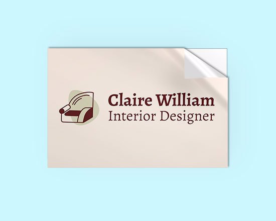 Adesivo rettangolare piccolo personalizzato con logo