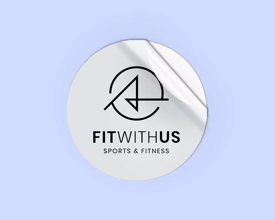 Adesivo tondo piccolo personalizzato con logo