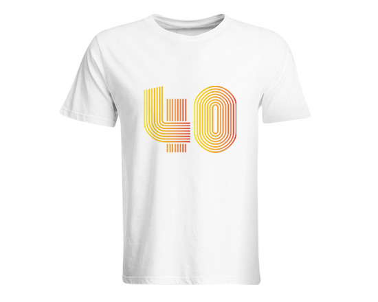 Maglietta 40 anni uomo