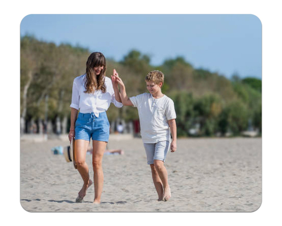 Tappetino Mouse in tessuto rettangolare con foto