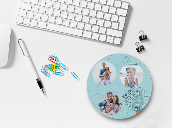 Mousepad tondo con foto e grafiche per ogni ricorrenza