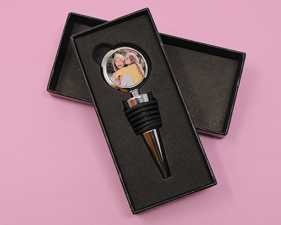 Tappo vino in metallo personalizzato con scatolina