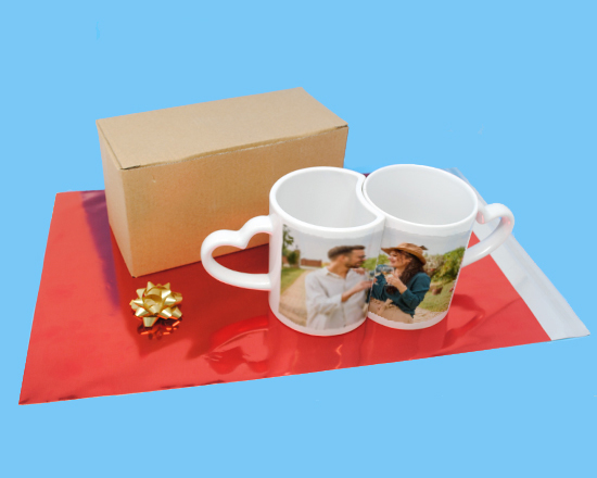 Tazze di coppia personalizzate con scatola e confezione regalo