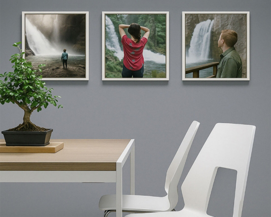 comosizione di 3 quadretti americani