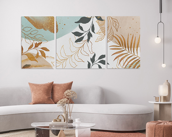 Trittico di tele per i tuoi quadri moderni personalizzati