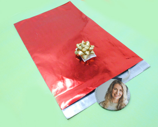Portachiavi Rotondo in Pelle con confezione regalo