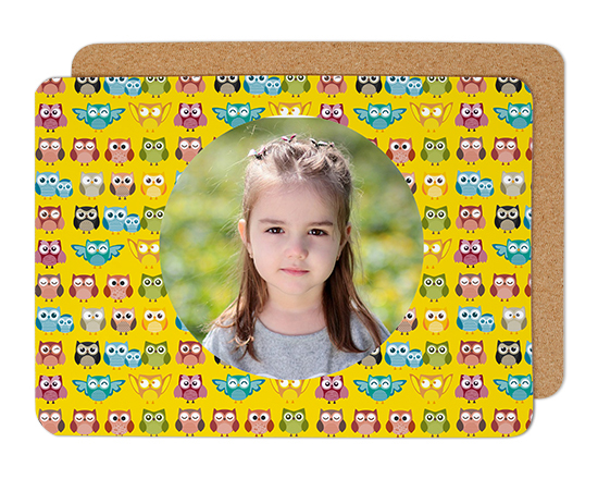 Tovaglietta in Sughero Gufetti colorati