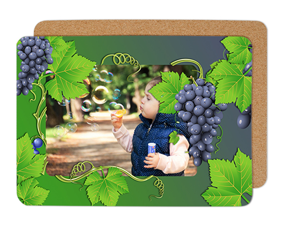 Tovaglietta in sughero con grafica di vigneto
