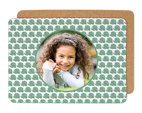 Tovaglietta in Sughero Elefantini verdi