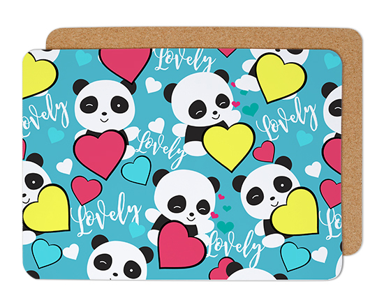 Tovaglietta in sughero Lovely panda